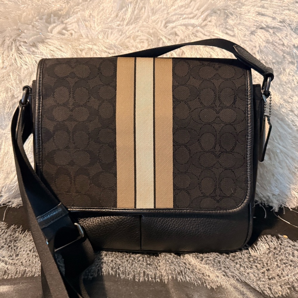 Coach Black and Tan Crossbody Bag